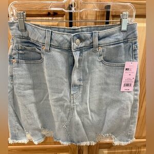 Target Wild Fable Light Blue Distressed Denim Mini Skirt